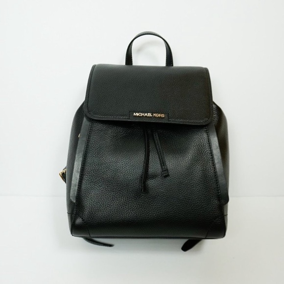 RARE Like new Michael Kors Ginger Drawstring Backpack Black - Picture 7 of 15